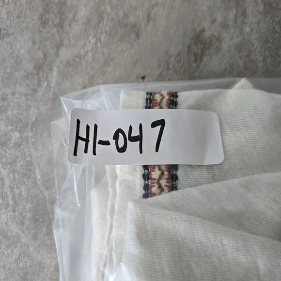 Garnet Hill Shift Sz Dress XL White Organic Linen Southwestern Boho Relaxed Fit - Picture 12 of 12